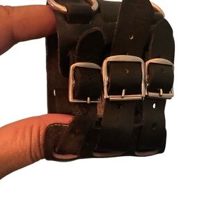 Vintage leather cuff bracelet.